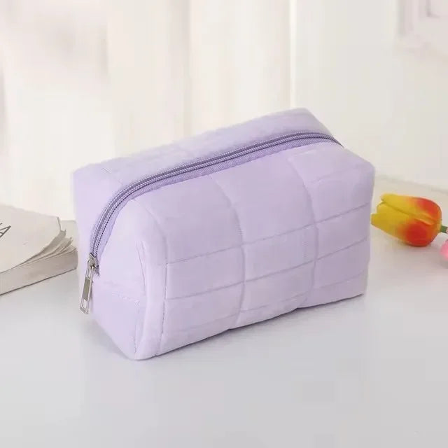 Simple Makeup Bag Pillow Pen Bag High Appearance Level WOMEN'S Large Capacity Pillow Bag Portable Storage Bag Oasis Select Purple Y0802