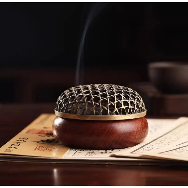 Pear Wood Household Indoor Incense Offering Tea Ceremony Ash Tray High-end Chinese Style Incense Burner Home Furnishings Oasis Select