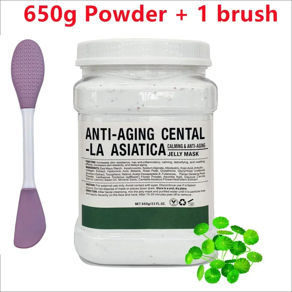 650g Chamomile Hyaluronic Acid Facial Moisturizing Mask Powder with Silicone Brush Increasing Skin Elasticity Rose Jelly Mask Oasis Select B- centalla