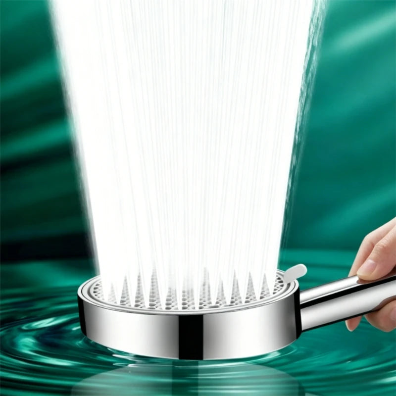 6 Modes Adjustable Pressure Boost Shower Head 12.5CM Big Panel High Pressure Large Flow Handheld Showerhead Bathroom Accessories Oasis Select