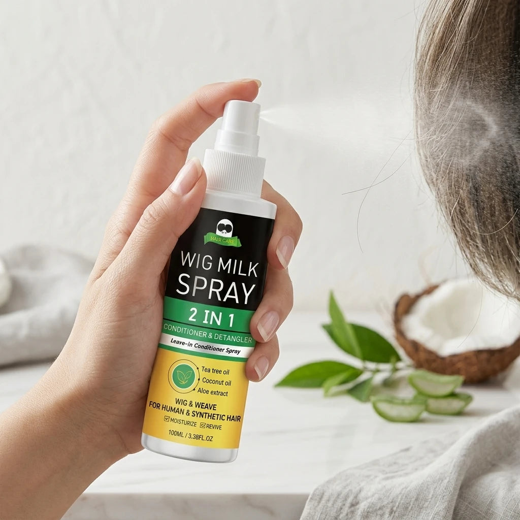 2-in-1 Wig Milk Spray | Anti-Frizz Leave-In Conditioner 100ml Leave-In Hair Spray Oasis Select