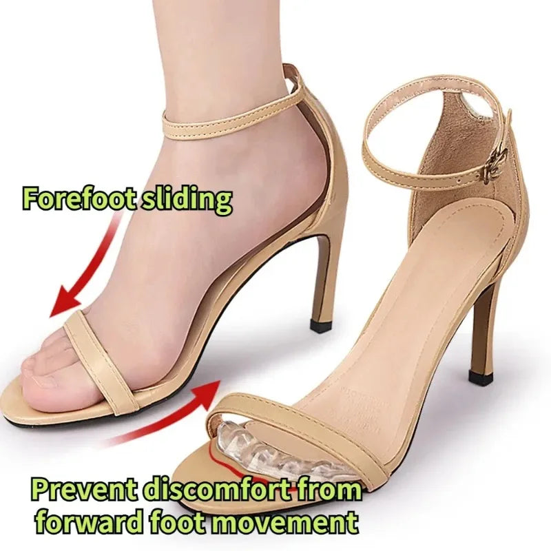 Soft Forefoot Pads Anti-Slip Self-Adhesive Gel Cushion Shoe Inserts for Women High Heels Sandals Flip Flops Comfortable Oasis Select