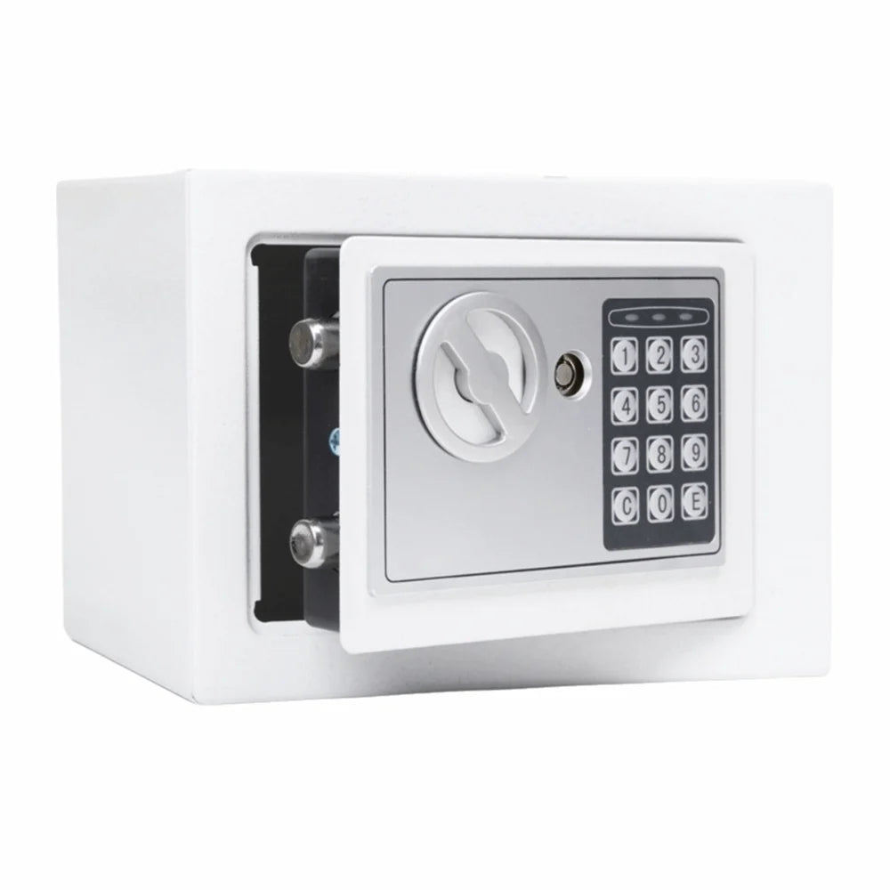 Anti-Theft Piggy Bank Password Lock Key Lock Combination Lock Security Box Battery-powered Household Electronic Money Bank Oasis Select White