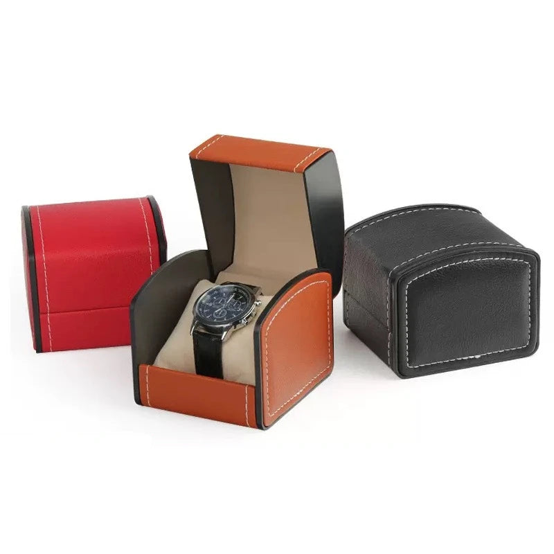 PU Leather Flip-top Watch Box - Luxury Storage Case for Wristwatch & Mechanical Watch, Packaging Organizer for Men Women Oasis Select
