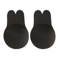 Women push up bras self adhesive silicone strapless invisible bra reusable sticky breast lift tape rabbit nipple cover bra pads Oasis Select Black (9.5cm)