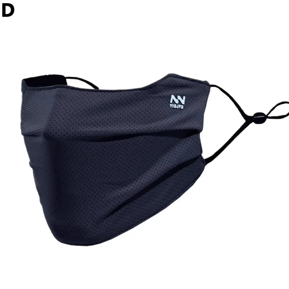 Breathable Ice Silk Face Cover UV Face Shield Washable Reusable Sun Protection Face Mask for Motorcycle Running Riding Exercise Oasis Select One Size Blue
