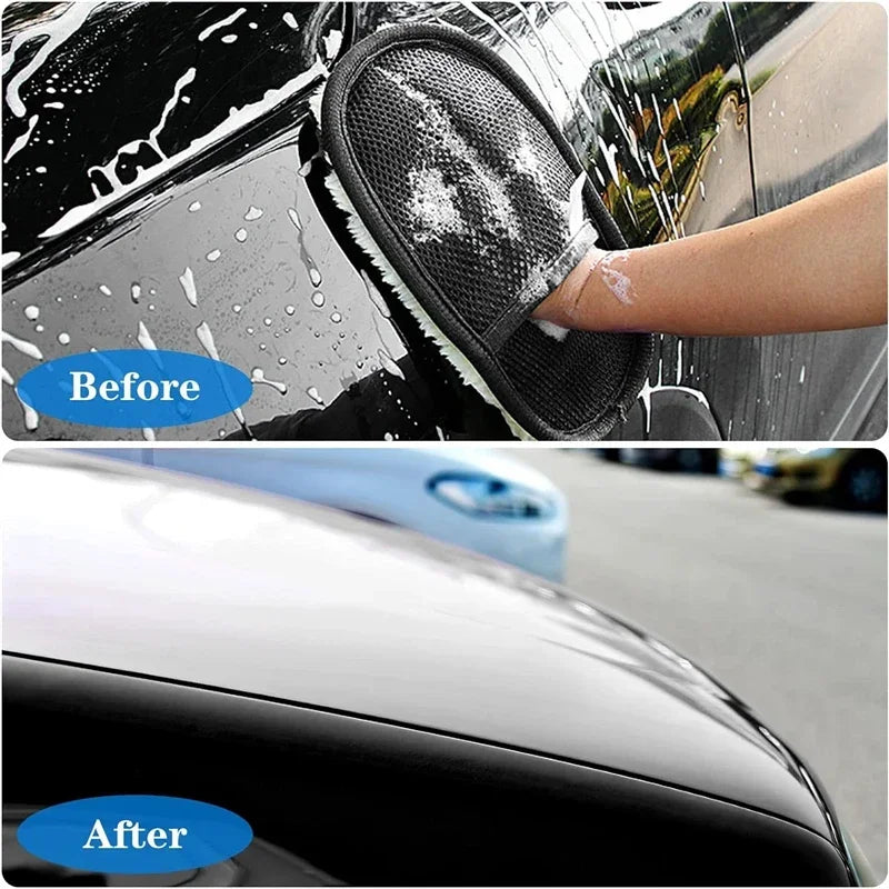 1/3/5/10Pcs Car Cleaning Sponge Glove Car Polishing Washing Mitt Gloves Microfibre Wash For Automotive Kitchen Home Cleaner Wool Oasis Select