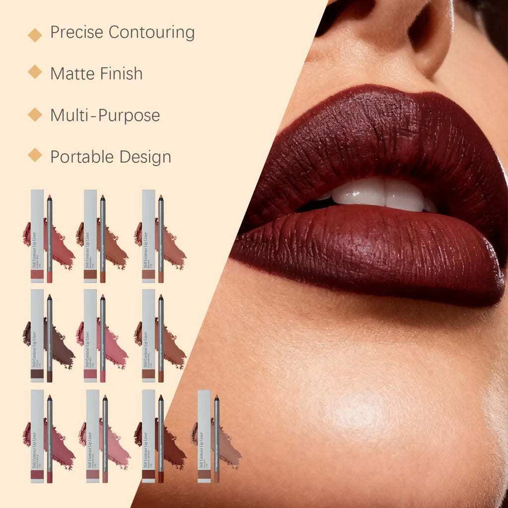 Matte Lip Liner Pencil – Multi-Color, Waterproof & Long-Lasting Lip Liner Pencil Oasis Select