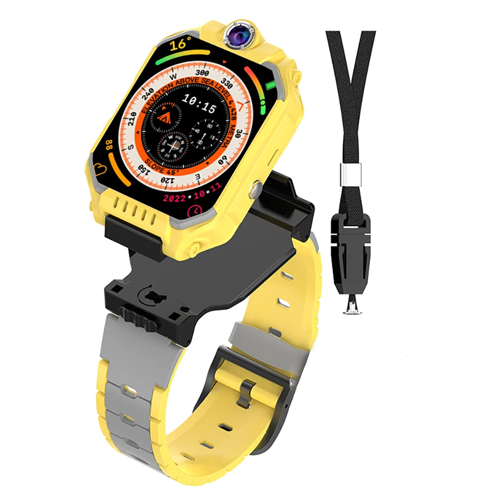 Children Smartwatch SOS Waterproof Smart Watches Students WIFI Positioning 4G Watch Kids Video Call 360 ° Rotating HD Camera Oasis Select GRYWS