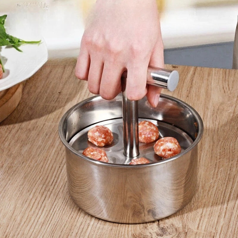 Stainless Steel Meatball Press Manual Kitchen Tool Multi Functional Meat Ball Maker Mold for Home Cooking Household Use Oasis Select