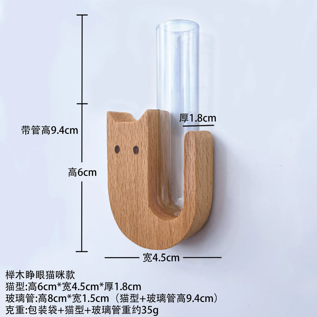Solid Wood Pet Hair Commemorative Box, Cat Whiskers, Fridge Magnets, Collection Souvenirs, Dog and Cat Whiskers Collector Oasis Select Beech - Open Eyes