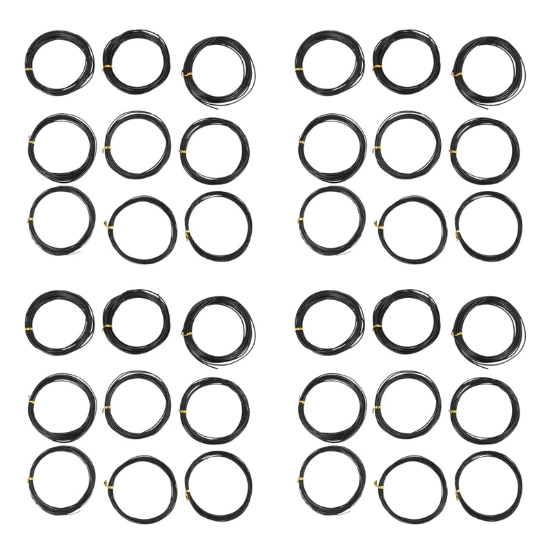 36 Rolls Bonsai Wires Anodized Aluminum Bonsai Training Wire With 3 Sizes (1.0 Mm,1.5 Mm,2.0 Mm),Total 147 Feet (Black) Oasis Select WHITE NONE