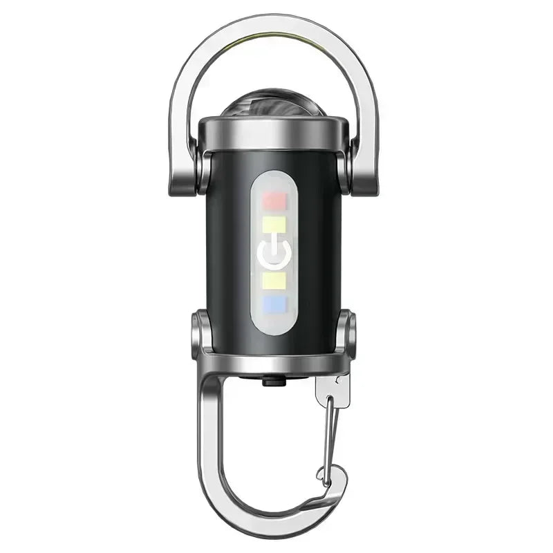 Mini Keychain Lamp Keychain Pocket Torch USB Rechargeable LED Light Flashlight Lamp Waterproof Keychain Light 1/2PCs Oasis Select StyleB 1PC