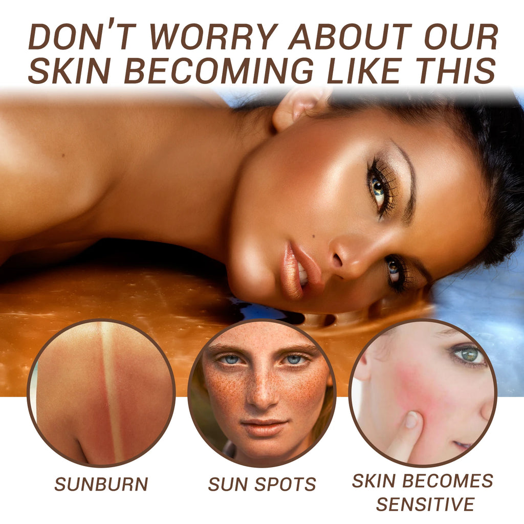 Fake Tan Peptide Serums Liquid Bronze Dark Self Tanning Serum Drops Summer Face Body Bronzing Essence Moisturizing Firming Skin Oasis Select