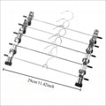 Metal Windproof Clothes Hanger with Adjustable Clips Non‑Slip Drying Hanger for Pants Coat Closet Storage Organizer Rack Oasis Select black