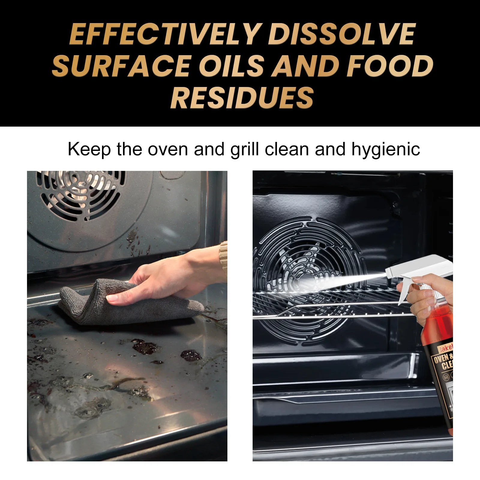 Stove Oven Foam Cleaner Quick Cleaning Inner Wall Dirt Grill Oil Stains Food Residues Unpleasant Odour Grease Stove Oven Cleaner Oasis Select