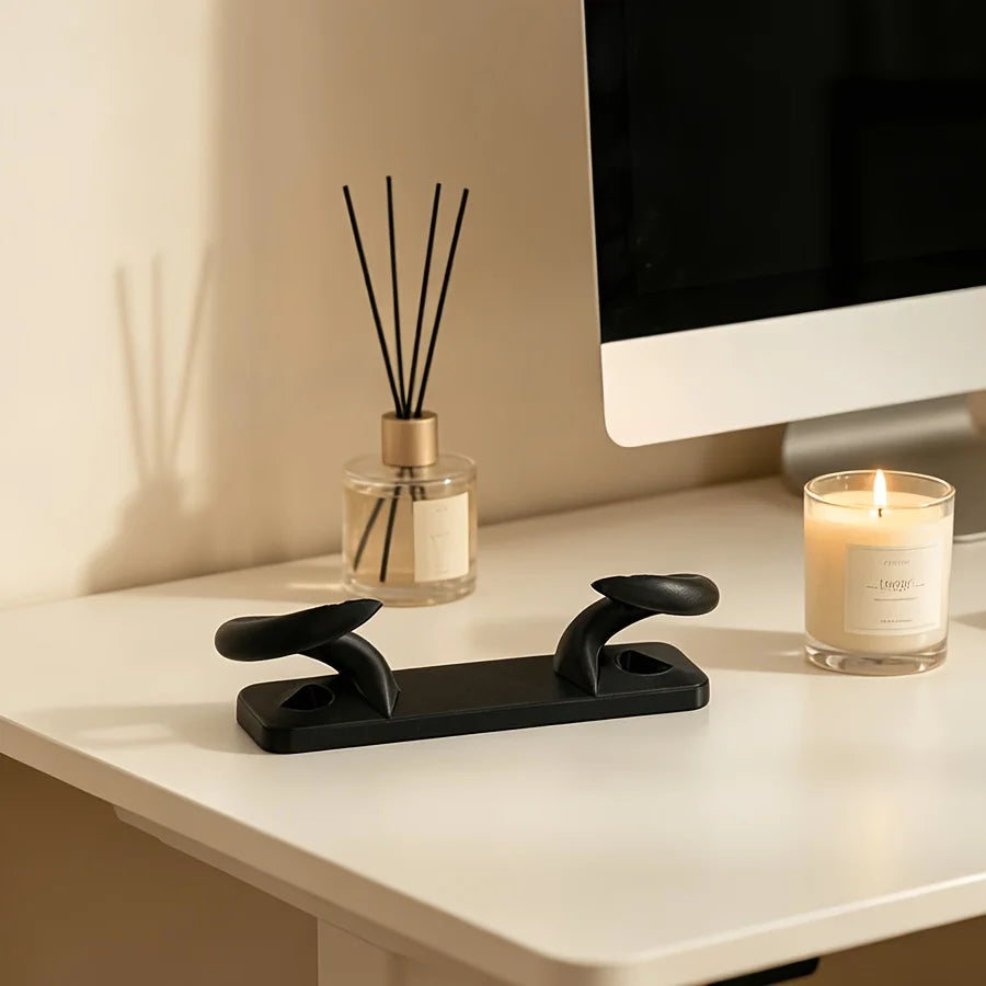 minimalism Game Controller Holder 3D Printed Anti-Slip Desk Stand Universal Gamepad Mount PS5 PS4 Xbox Gaming Desktop Organizer Oasis Select Black