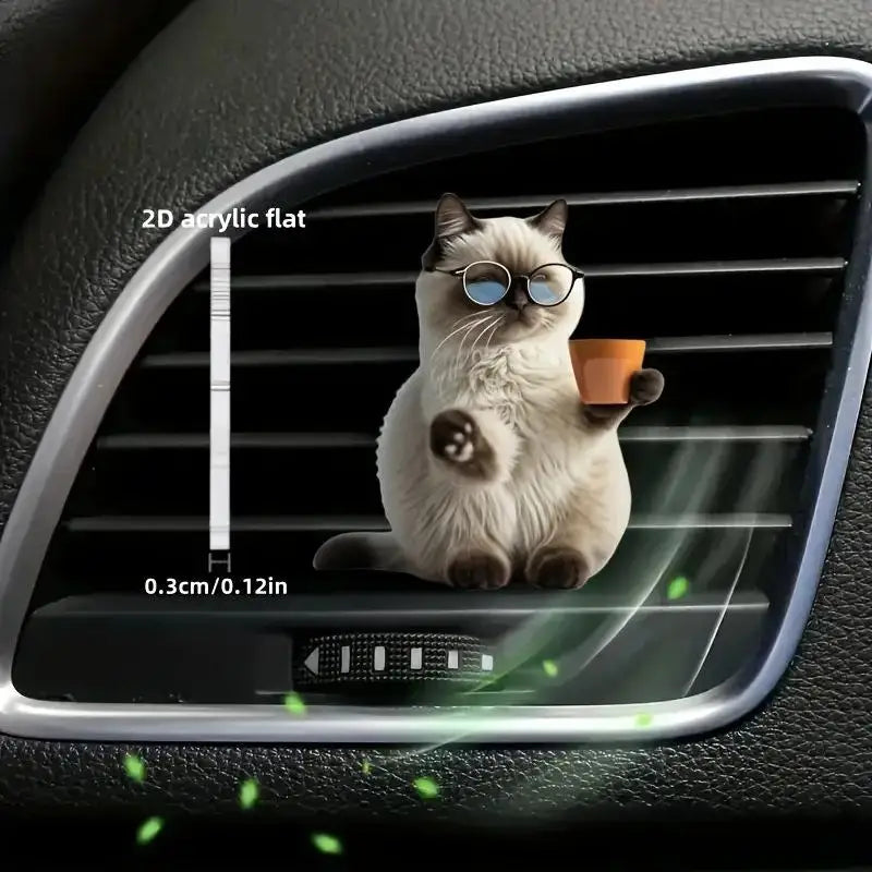Acrylic Car Vent Clip Aromatherapy Air Freshener Holder 2D Decorative Clip For Car AC Vents Oasis Select A12