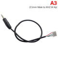 XH2.54 Terminal 3p Male, 3.5mm AUX Jack, 3 Core Amplifier Extension Line, Audio Cable Oasis Select A3