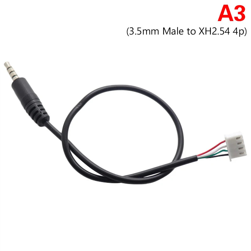 XH2.54 Terminal 3p Male, 3.5mm AUX Jack, 3 Core Amplifier Extension Line, Audio Cable Oasis Select A3