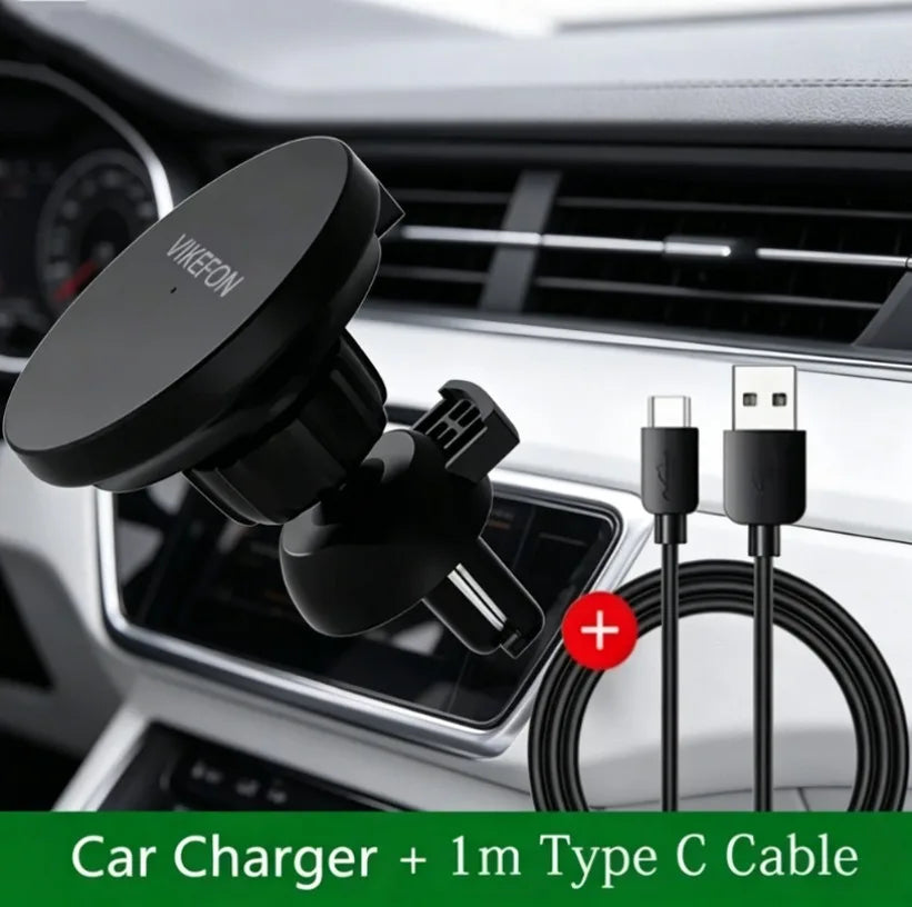 Car Vent Magnetic Phone Holder Wireless Fast Charging Bracket 360 Degree Adjustable Universal for All Smartphones Oasis Select