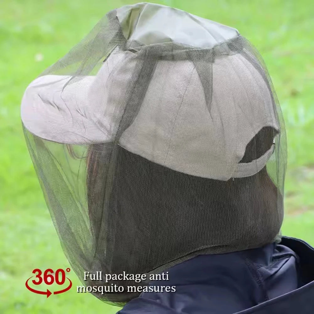 Mosquito Head Net Hat – Bug Face Shield for Hiking & Camping
