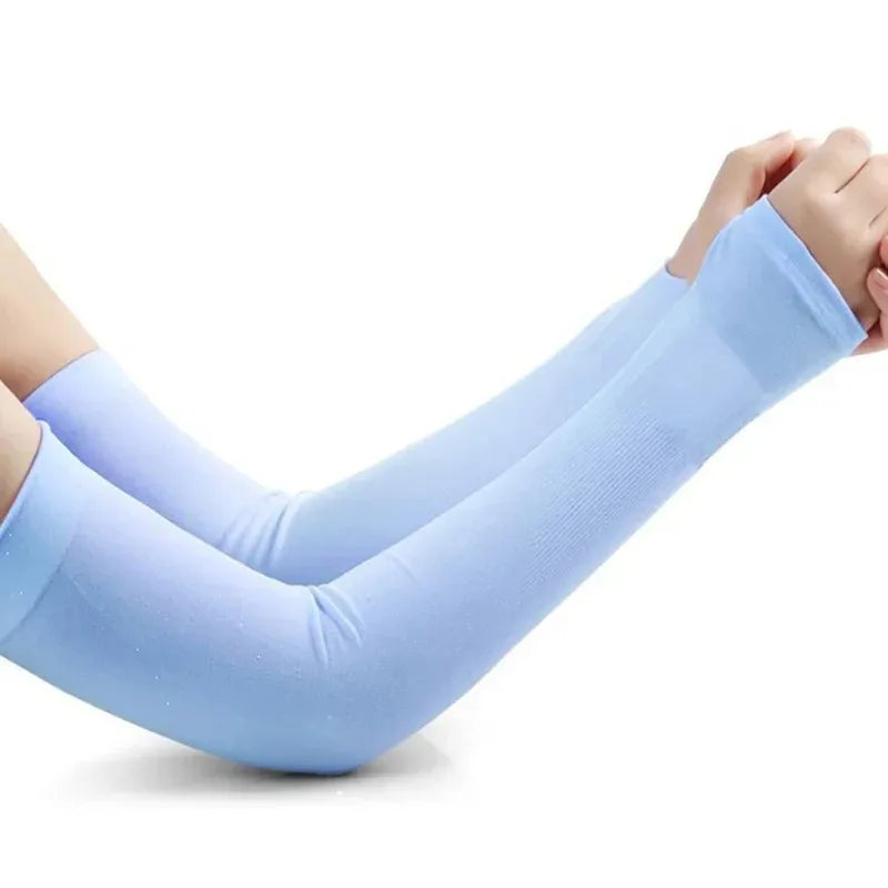 1/2pair Ice Silk Sun Protection Cuffs Gloves Sun Protection UV Protection Hand Protection Cover Anti Slip Summer Outdoor Cycling Oasis Select