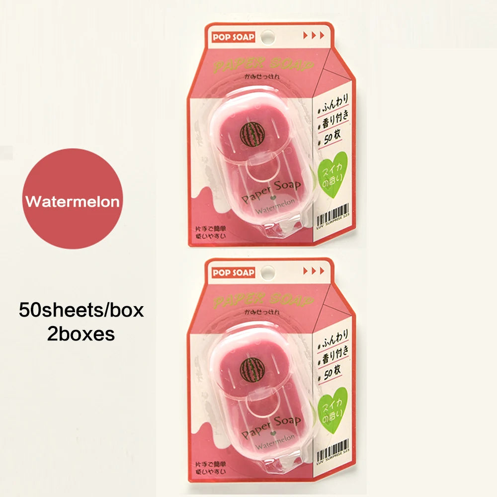 Portable Hand Soap Sheets for Travel – 50 Dissolving Sheets Dissolving Soap Sheets Oasis Select 2boxes Watermelon