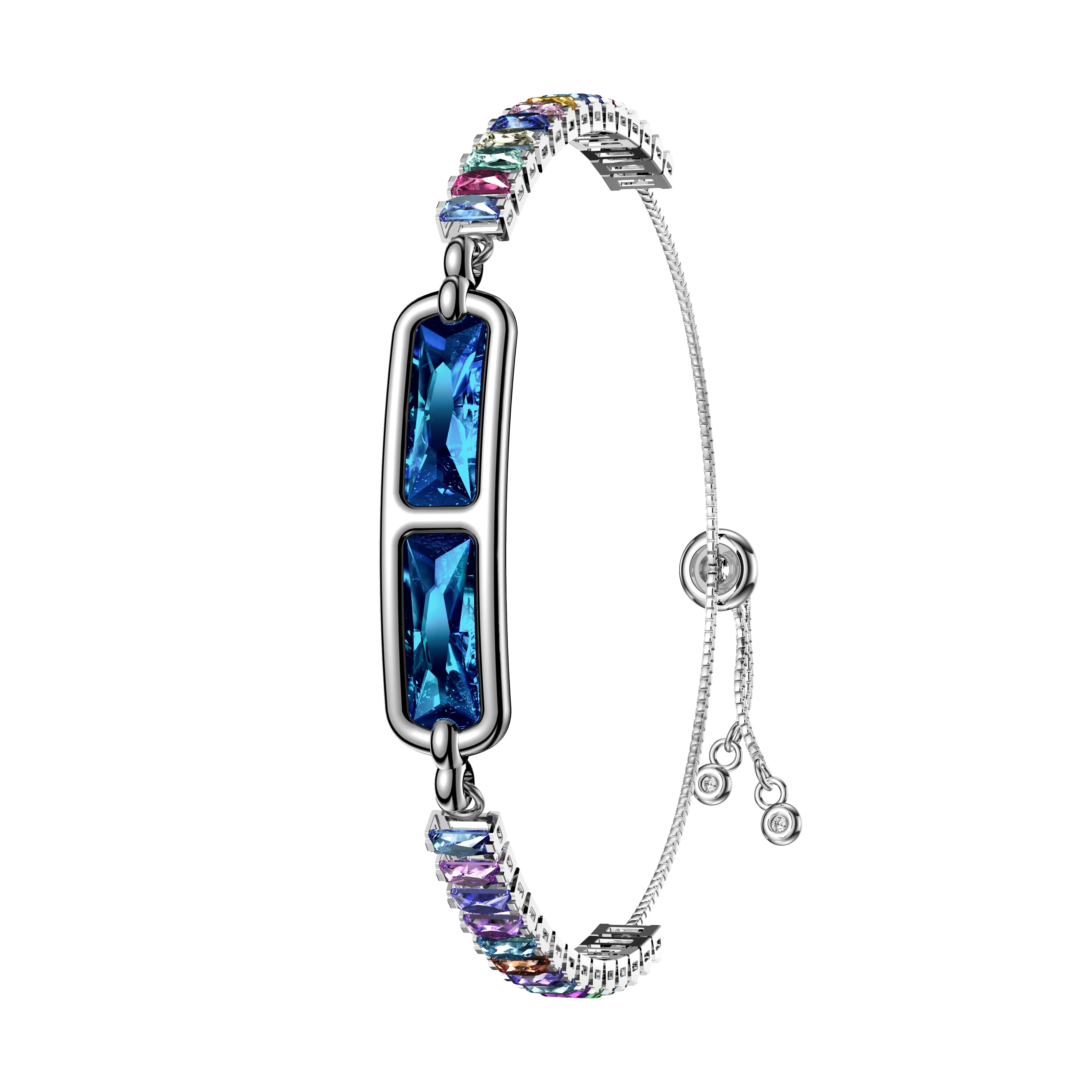 Woman Inlaid With Diamonds Smart Bracelet Sports Health Ms. Bluetooth Wristband Sleep Health Monitor Female Physiological Cycle Oasis Select BLCZM