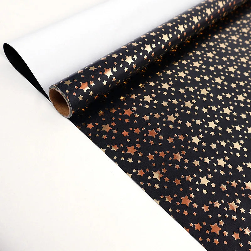43x300cm Black Gold Gift Wrapping Paper Polka Bouquet Packaging Paper Christmas Valentines Day Birthdays Gifts Decorations Paper Oasis Select S