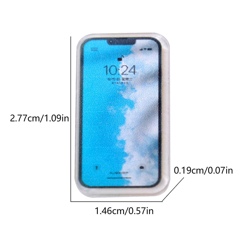 5Pcs 1:12 Dollhouse Miniature Mobile Phone Simulation Smartphone Model Kids Pretend Play Toys Oasis Select