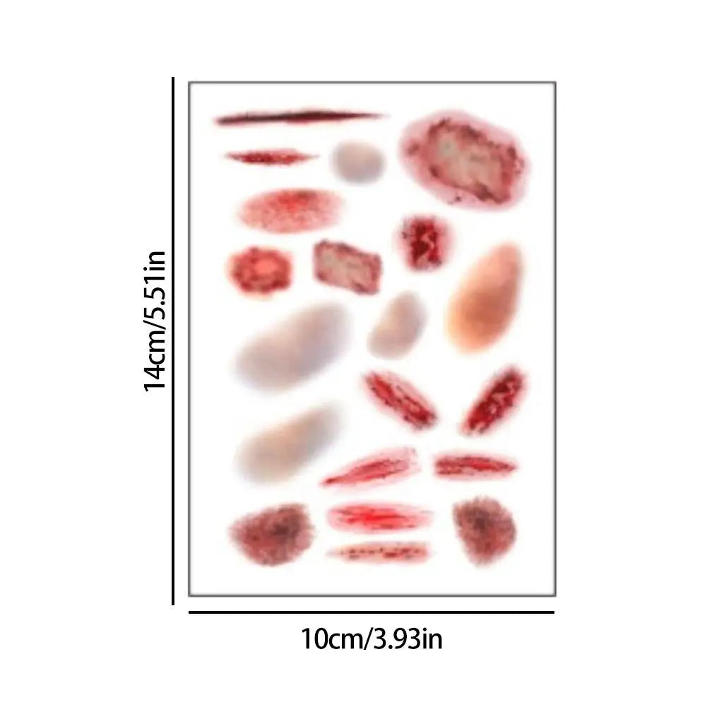 Halloween Fake Wound Scar Tattoo Stickers – DIY Party Makeup Halloween Tattoo Stickers Oasis Select