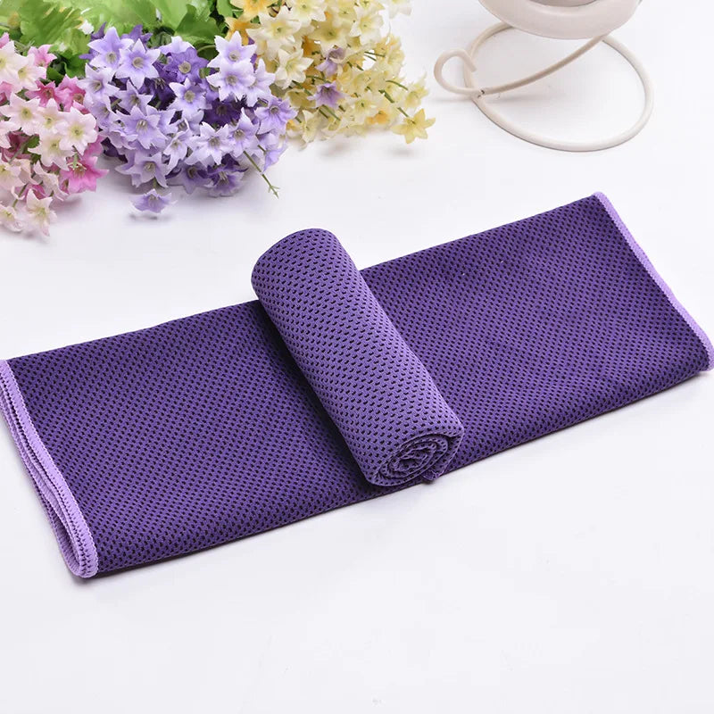 Sports Cooling Towel Ice Cold Wipe Sweat Towel Quick Dry Water Absorbent Swimming Towels Gym Sports Fitness Towel Ice Towels Oasis Select Purple-30x90