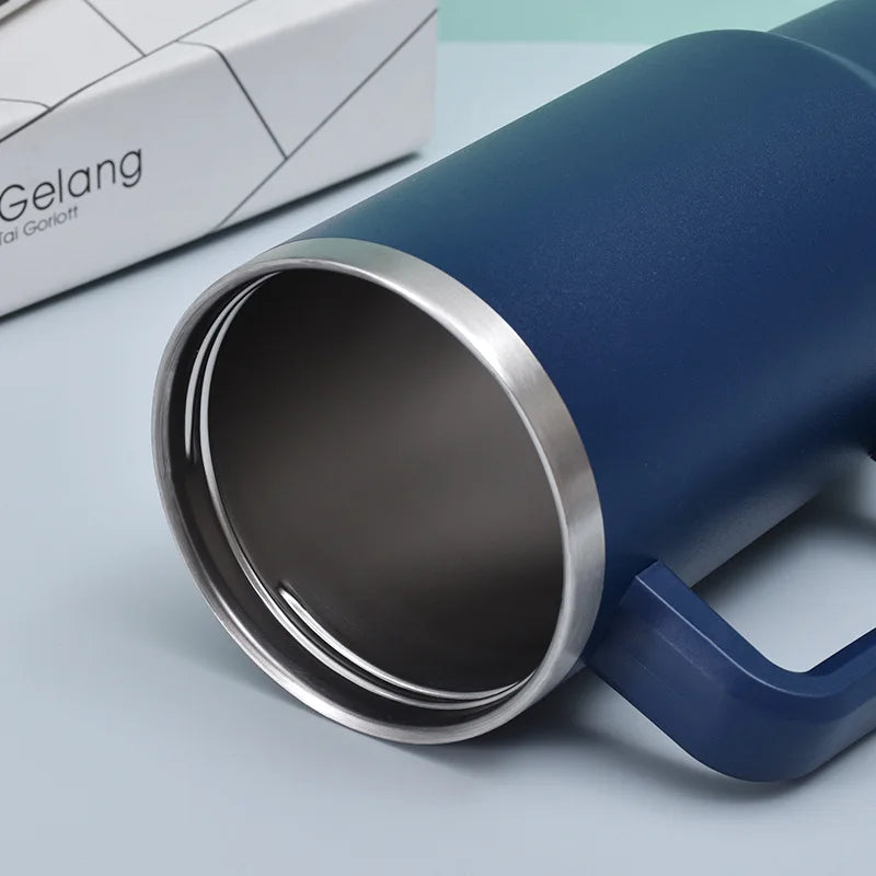40oz Tumbler Vacuum Insulated Thermos Custom Travel Cup Stainless Steel Water Bottle Coffee Mugs With Handle Outdoor Drinkware Oasis Select