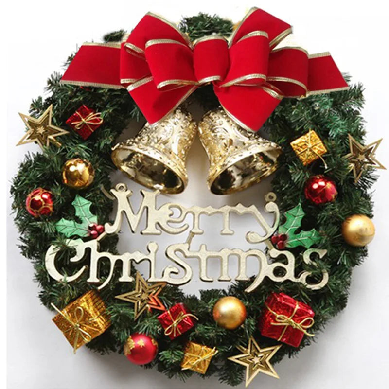 Christmas Wreath Front Door Decoration 30CM Wreath Home Decor Oasis Select 30CM red five stars