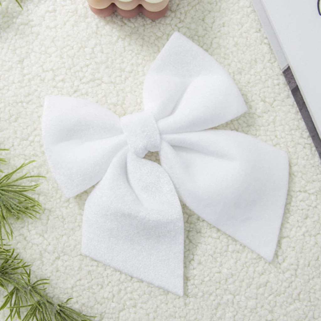 Velvet Christmas Bow Ornament – Pink, Green & White | Tree Decor