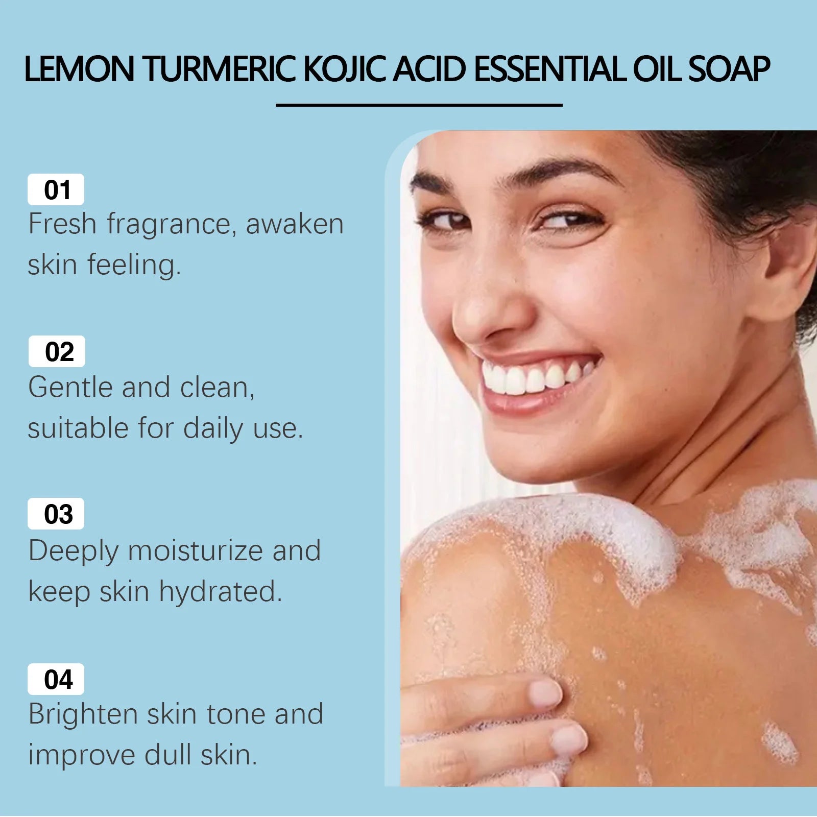 OceAura Lemon Turmeric Brightening Body Soap – 6 Pack Handmade Brightening Body Soap Oasis Select