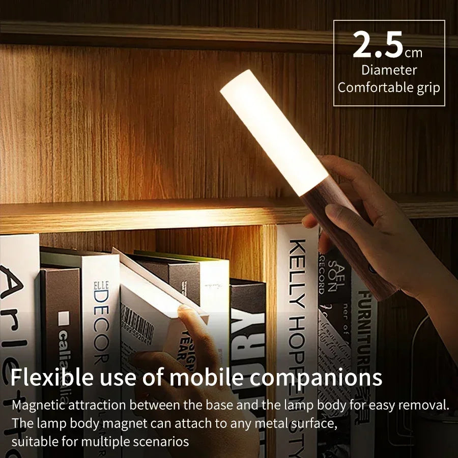 Motion Sensor LED Night Light – Rechargeable Magnetic Wall Lamp Motion Sensor Night Light Oasis Select