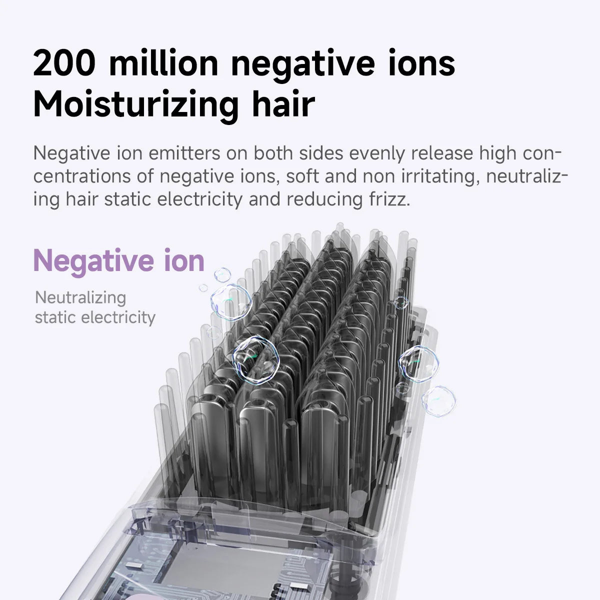 DOCOLAB 2-in-1 Straight Hair Comb Curler Negative Ion USB Charging 30s Heat Up Travel-Friendly Styling Brush Cordless Gift Oasis Select