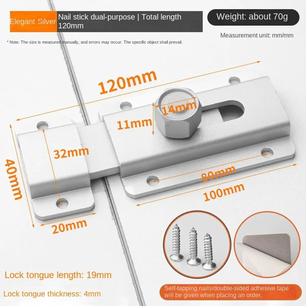 Aluminum Alloy Door Bolt Latch – Cabinet & Barn Security Lock