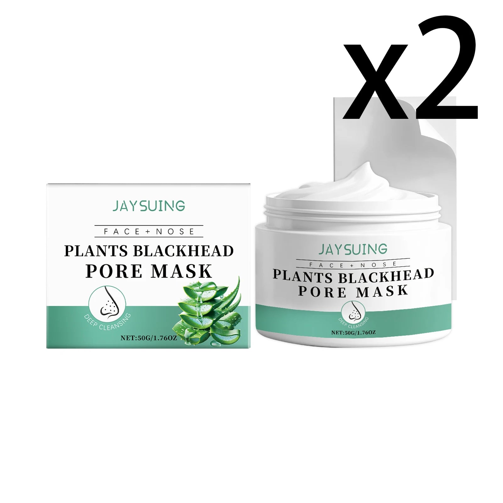 Salicylic Acid Blackhead Peel-Off Nose Strips | 50g + 60pcs Blackhead Nose Strips Oasis Select 2x50gx60pcs