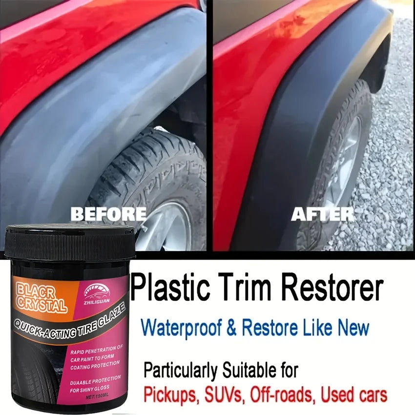 Tire Shine & Protection Wax | Deep Black Anti-Aging Formula