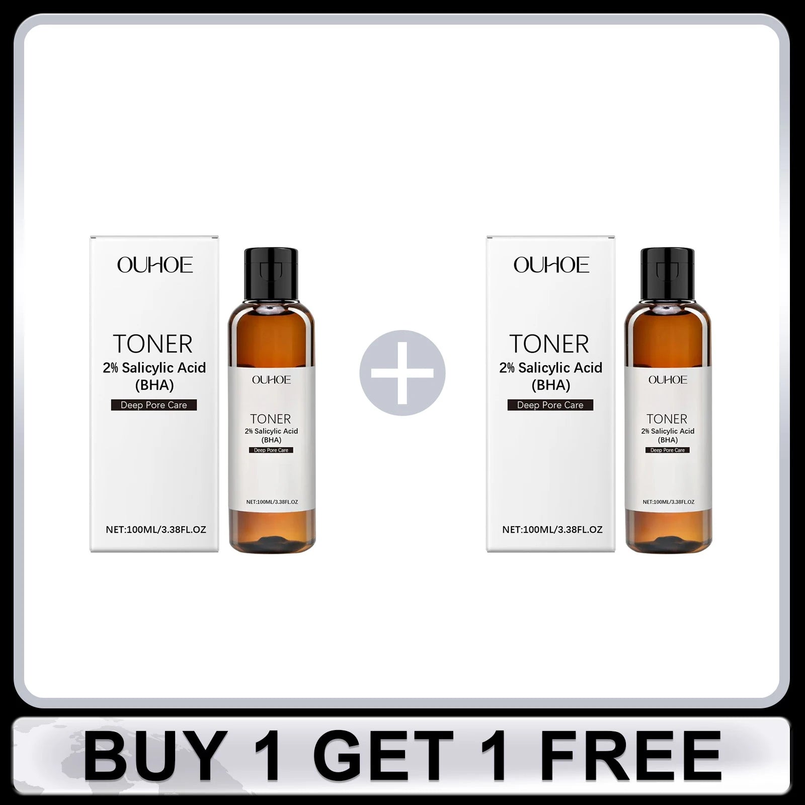 2% Salicylic Acid Toner for Pores Shrinking Oil Control Remove Pimple Exfoliating Anti Acne Moisturizing Brighten Facial Toner Oasis Select Buy 1 Get 1 Free