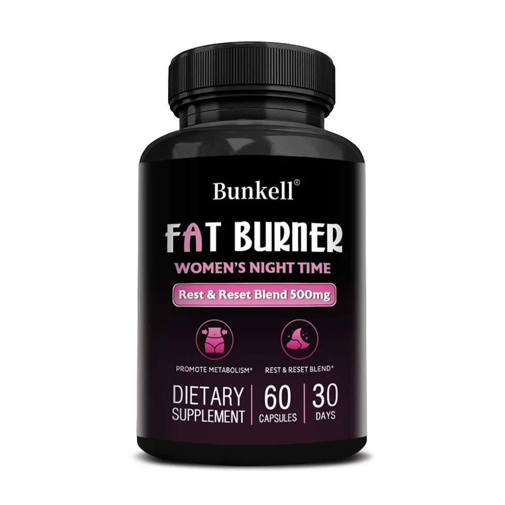 Women's Night Fat Burner – Belly Fat & Sleep Support Supplement Night Fat Burner Oasis Select 60 count-1 bottle