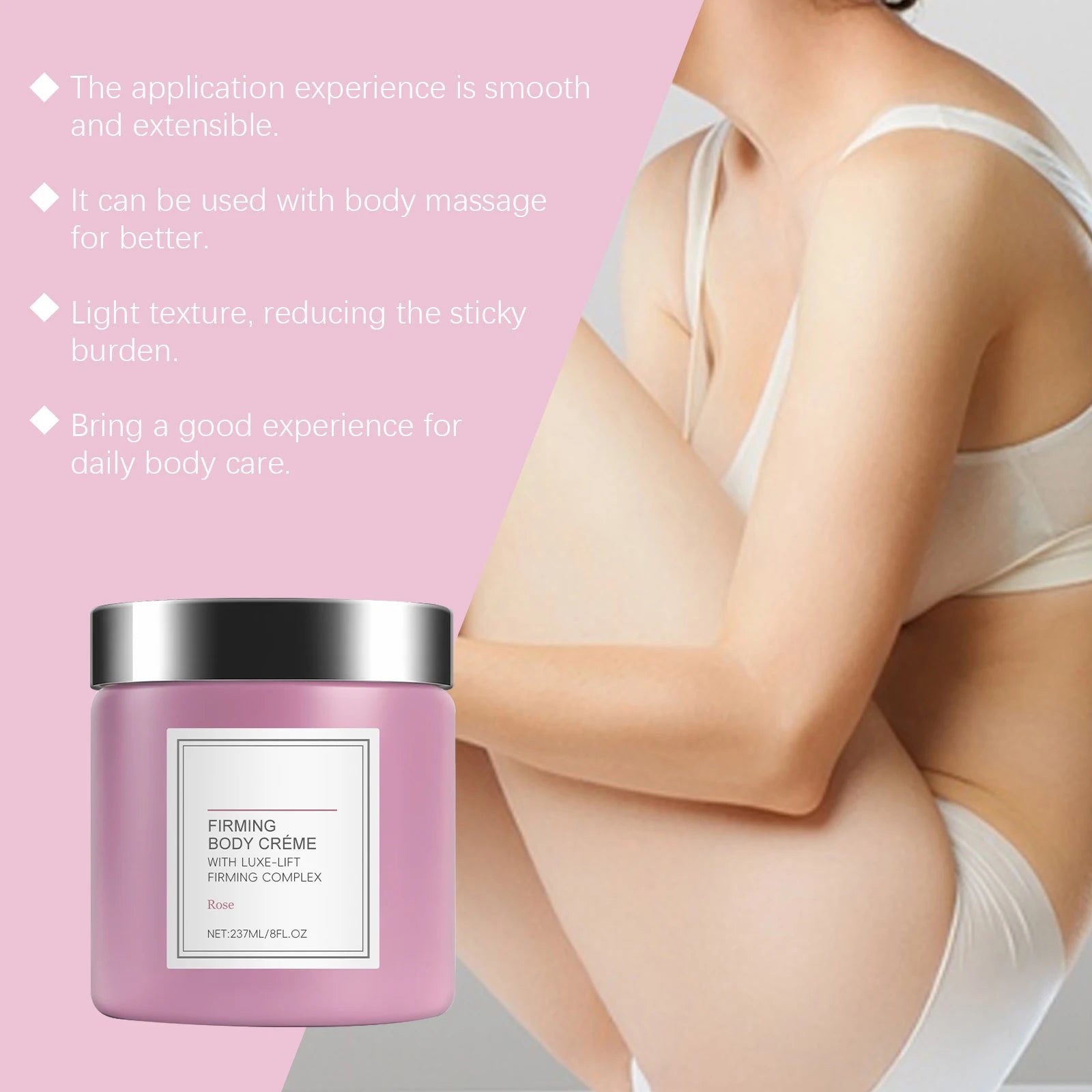 237ml Firming Hydrating Body Cream – Non-Greasy Floral Scent Body Firming Cream Oasis Select
