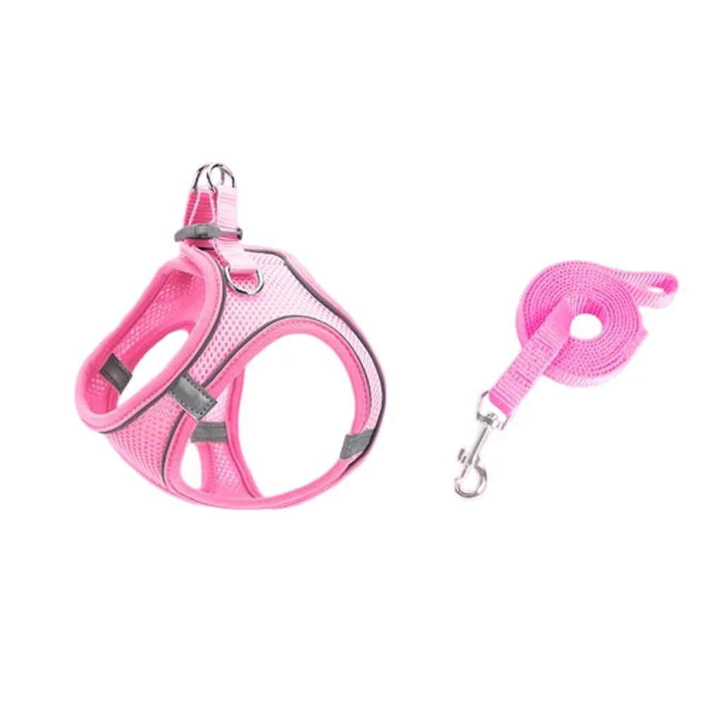 Adjustable Dog & Cat Harness Leash Set | Reflective, Escape-Proof