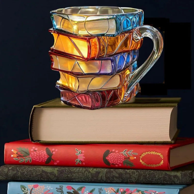 Artistic Painted Book - Shaped Mug | Unique Coffee Cup Decor Oasis Select