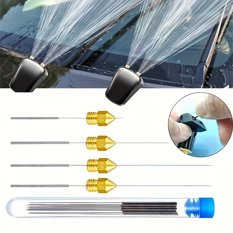 10pcs Cleaning Nozzle Tool Kit - Windshield Wiper, 3D Printer Head, Gas Stove Vent, Showerhead Needle Tube Brush Oasis Select