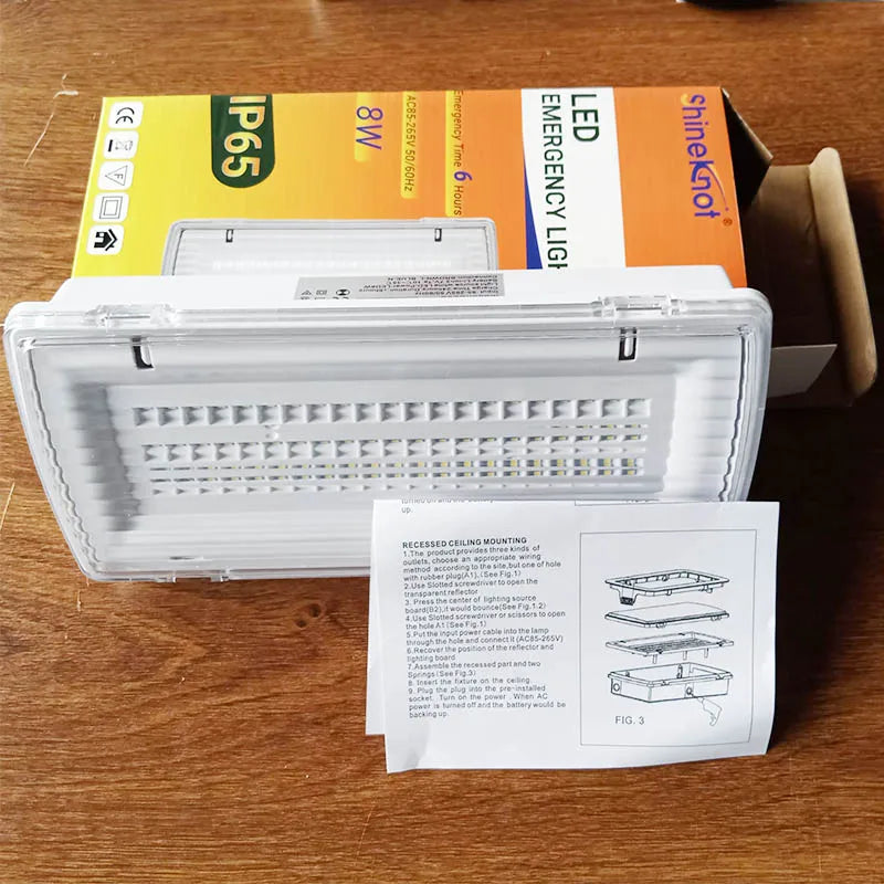 IP65 LED Emergency Light – 450 Min Backup | Auto Power Outage