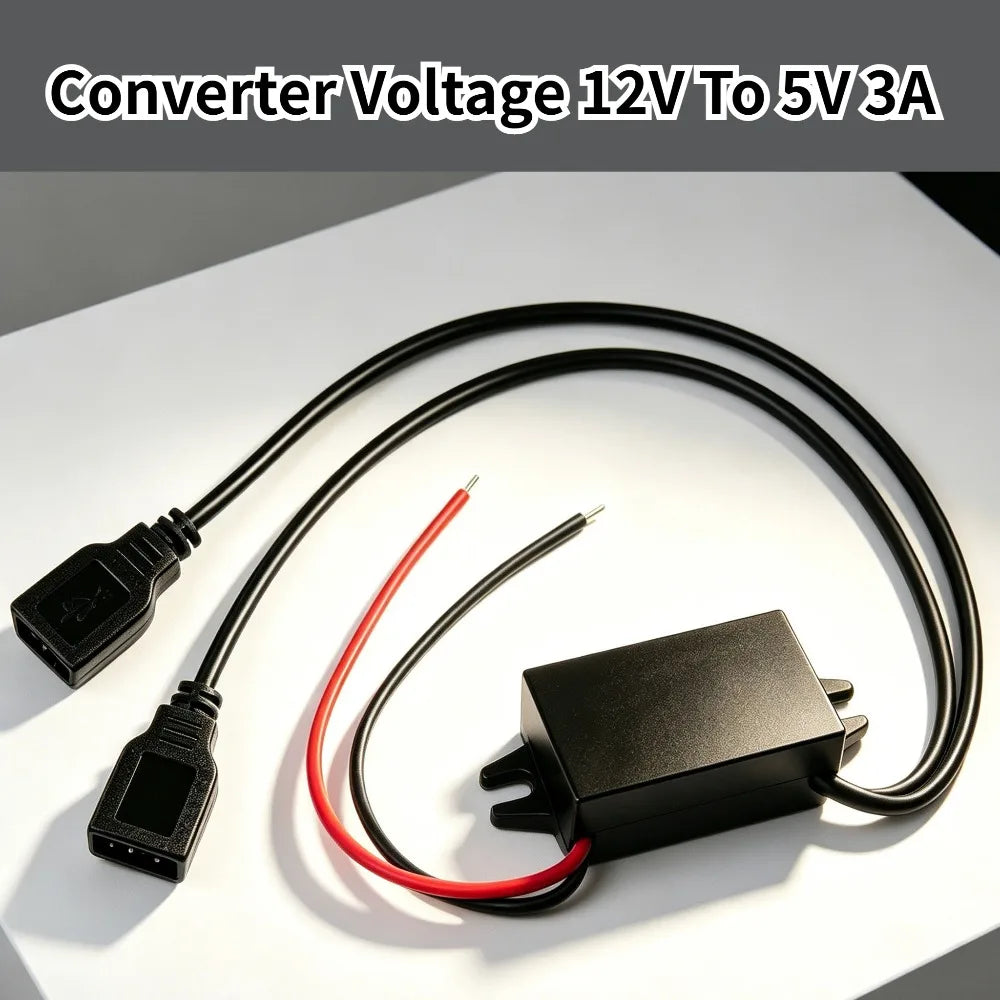 DC/DC Converter Voltage 12V To 5V 3A Buck Converter Module Reduced Voltage Regulator Car Power Adapter With Output Power Adapter Oasis Select